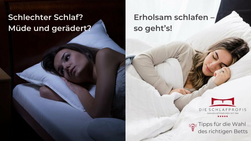 Video-Vorschaubild: Schlafberatung von den Schlafprofis. Erholsam schlafen – so geht's!